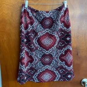 Y2K New York & Company Medallion Printed Skirt